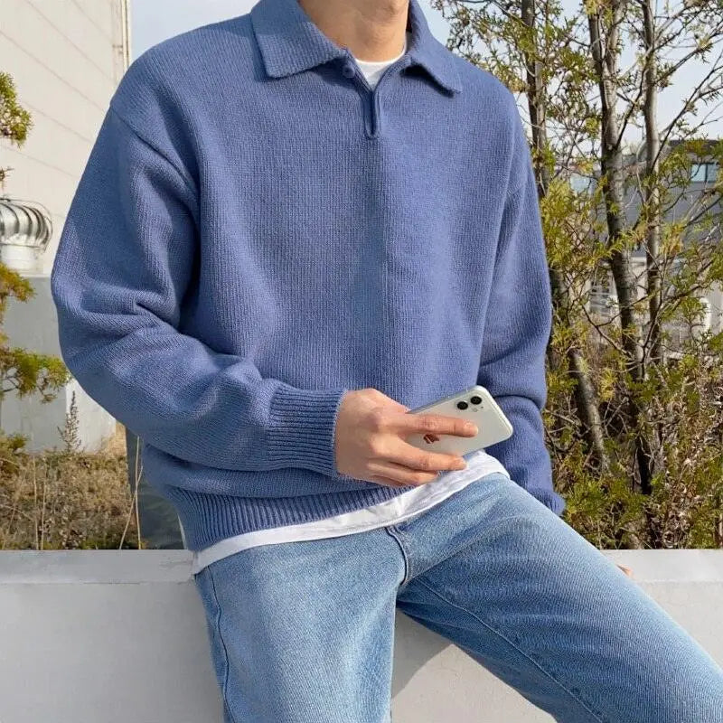 Vanguard Essentials I Knit Long Sleeve Polo